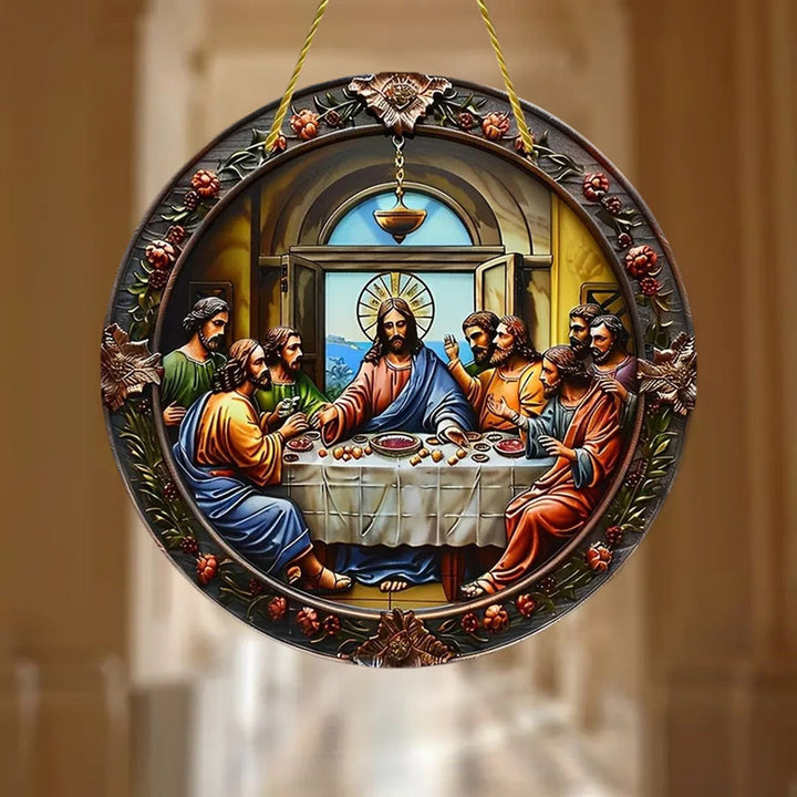 Christianartworkshop Klassische farbige Hängeornamente zum Thema „Letztes Abendmahl“ von Jesus - image 1
