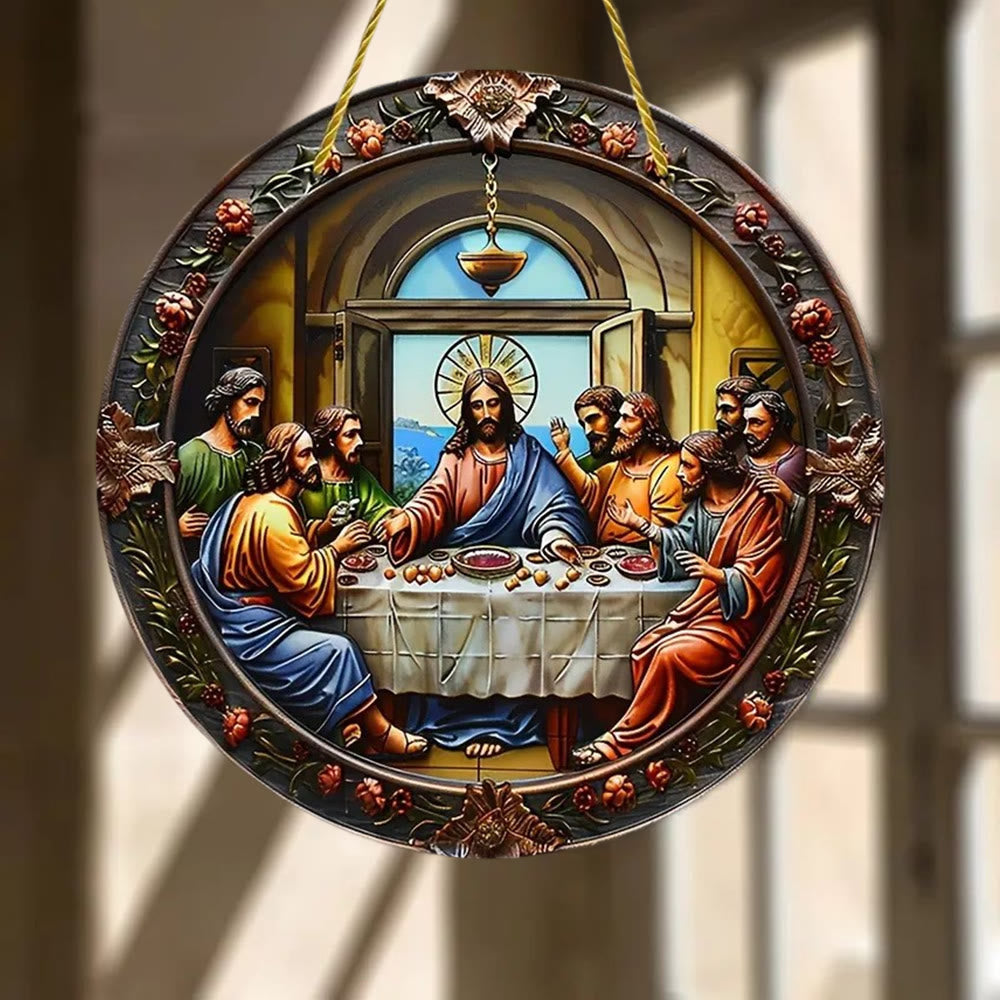 Christianartworkshop Klassische farbige Hängeornamente zum Thema „Letztes Abendmahl“ von Jesus - image 2