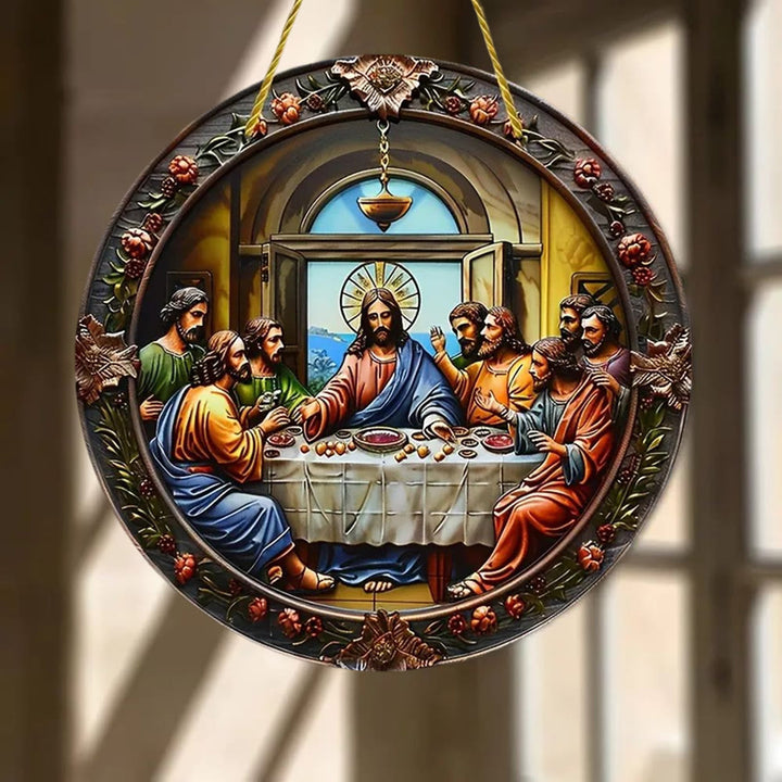Christianartworkshop Klassische farbige Hängeornamente zum Thema „Letztes Abendmahl“ von Jesus - image 2