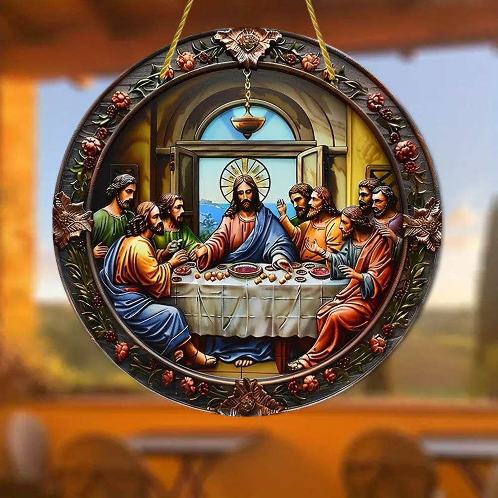 Christianartworkshop Klassische farbige Hängeornamente zum Thema „Letztes Abendmahl“ von Jesus - image 4