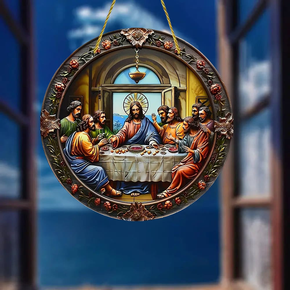 Christianartworkshop Klassische farbige Hängeornamente zum Thema „Letztes Abendmahl“ von Jesus - image 5