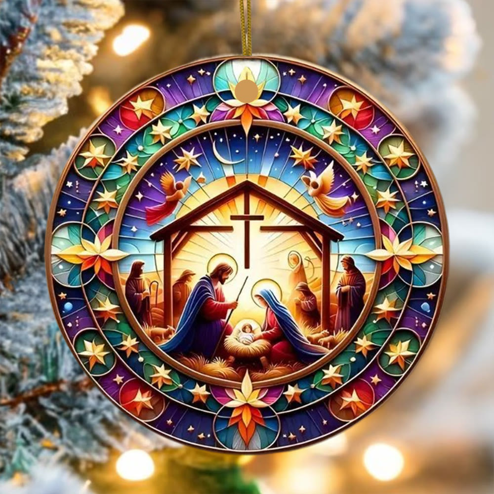 Christianartworkshop Weihnachtsengel in leuchtenden Farben, hängende Weihnachtsornamente - image 0