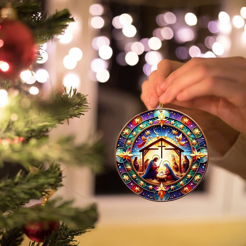 Christianartworkshop Weihnachtsengel in leuchtenden Farben, hängende Weihnachtsornamente - Keramik - image 1