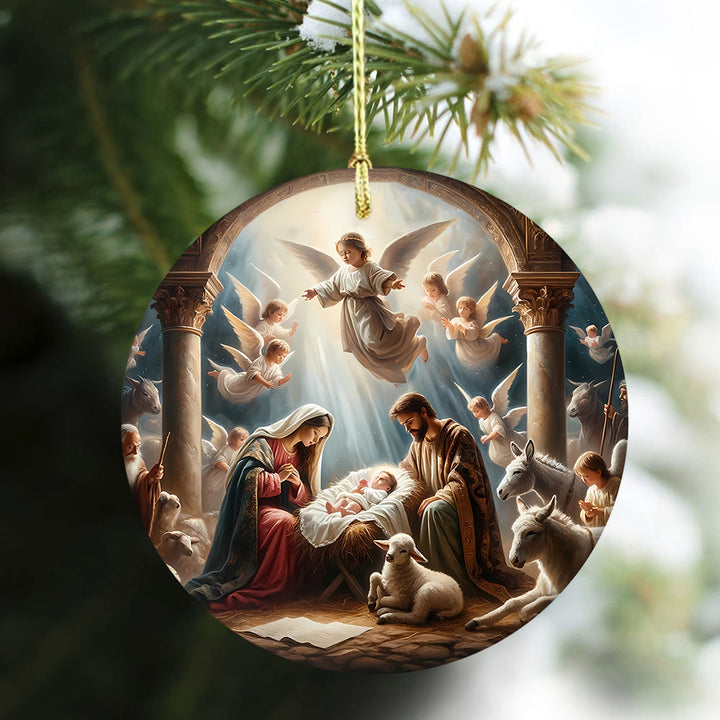 Christianartworkshop Künstlerisch gestaltete, lebendige Weihnachtsengel-Ornamente zum Aufhängen - image 2