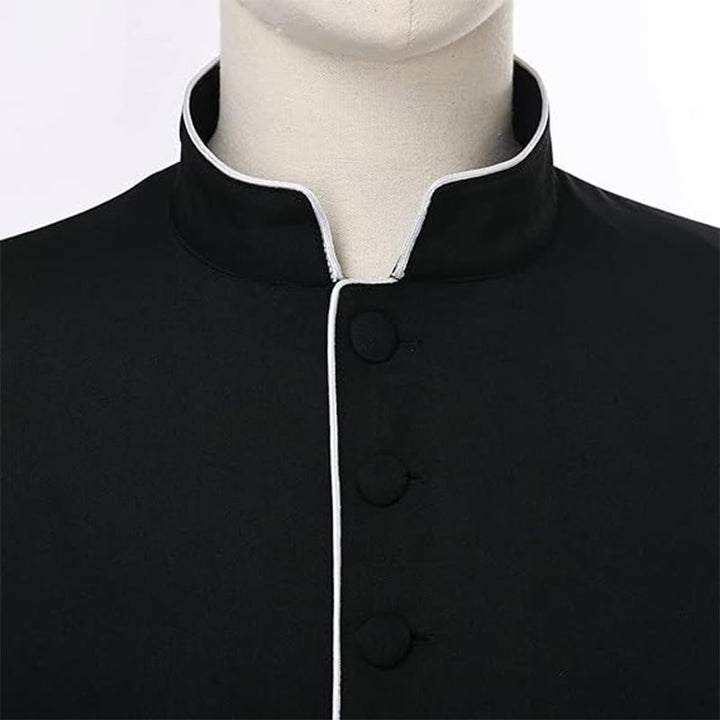 Christianartworkshop Mittelalterliche schwarze Priesterkutte in verschiedenen Farben und mit Kreuzverzierungen - image 4