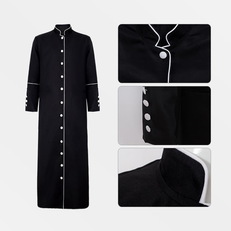 Christianartworkshop Klassische, mehrfarbige Priesterrobe mit Kontrastbesatz und mittelalterlicher Eleganz - image 9