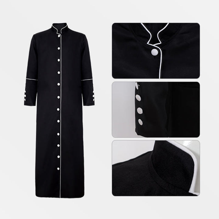 Christianartworkshop Klassische, mehrfarbige Priesterrobe mit Kontrastbesatz und mittelalterlicher Eleganz - image 9