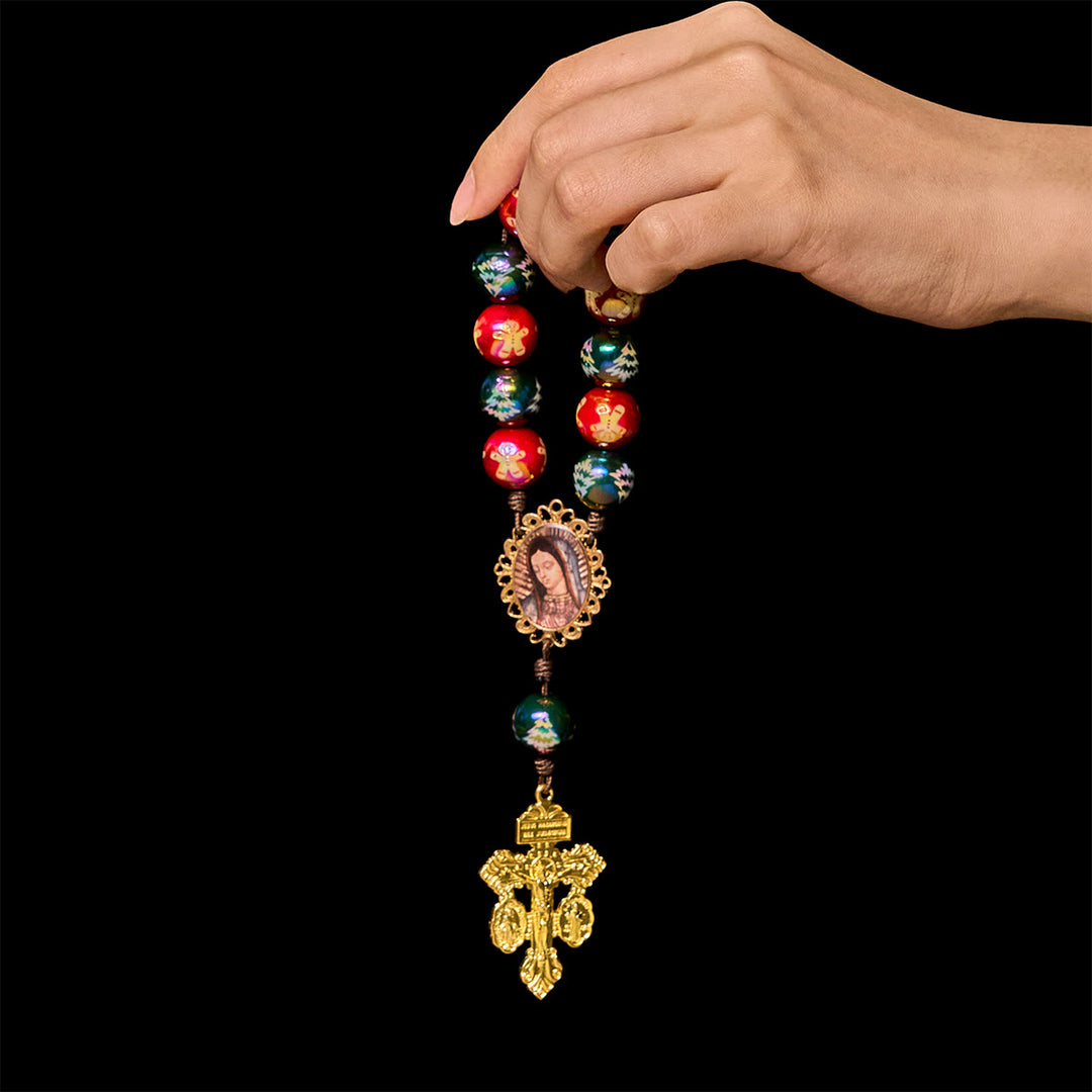 Christliche Kunstwerkstatt: Weihnachtsandacht – Rot-Grüner Rosenkranz für die Hosentasche: Beten Sie überall und jederzeit - image 3