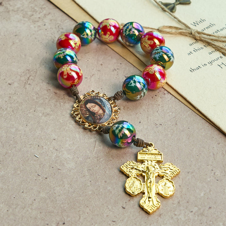 Weihnachtsgeschenk von Christianartworkshop: Rot-grüner Rosenkranz für die Weihnachtszeit: Beten Sie überall und jederzeit - image 10