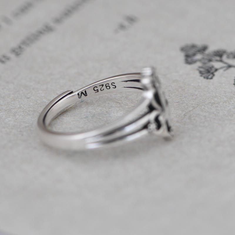 Christianartworkshop Sterling-Ring im Kathedralenstil mit verziertem Kreuz und floralen Schnörkeln - image 4
