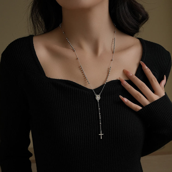 Christianartworkshop Halskette, Armband „Unserer Lieben Frau Segen“ im schmalen Rosenkranz-Stil - image 1