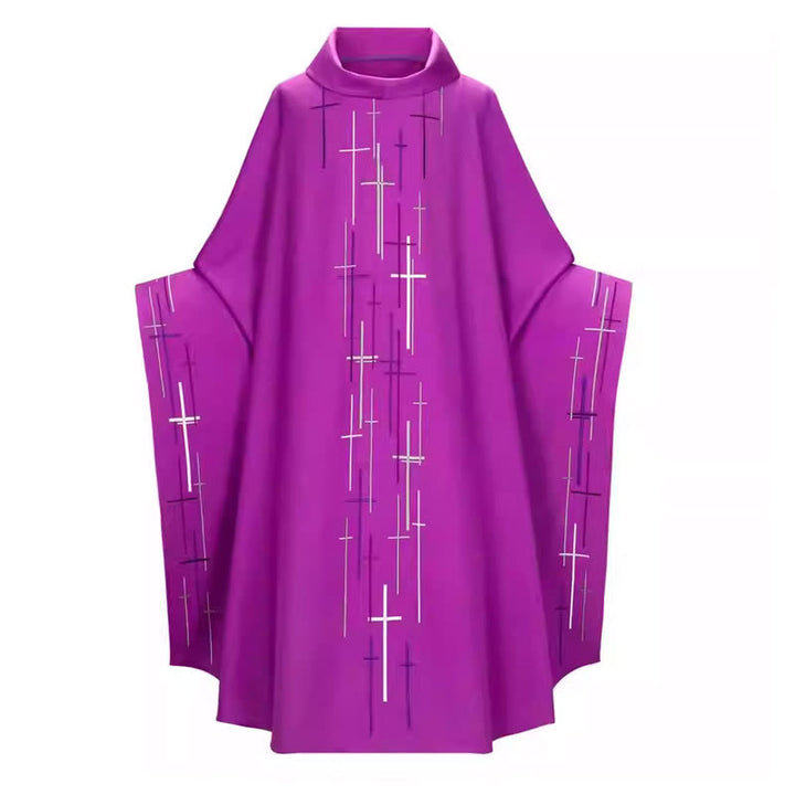 Christianartworkshop Visuelles lineares Kreuz-Chasuble in verschiedenen leuchtenden Farben - Lila - Einheitsgröße - image 3