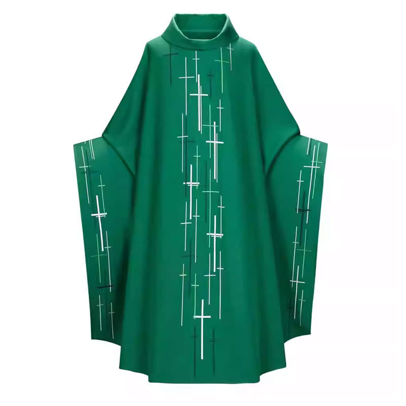 Christianartworkshop Visuelles lineares Kreuz-Chasuble in verschiedenen leuchtenden Farben - Grün - Einheitsgröße - image 2