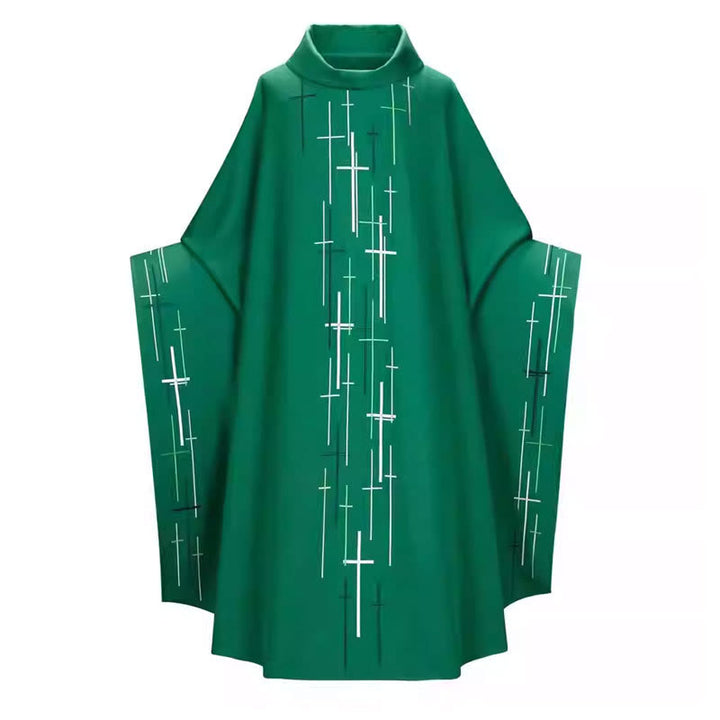 Christianartworkshop Visuelles lineares Kreuz-Chasuble in verschiedenen leuchtenden Farben - Grün - Einheitsgröße - image 2