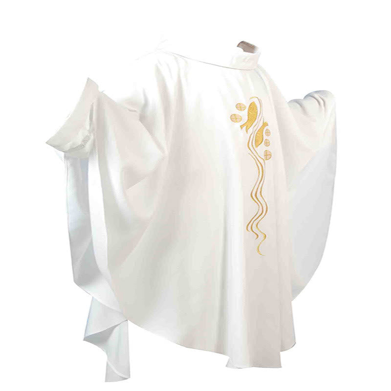 Christianartworkshop, sortiert – Farbiges Kasel-Set mit thematischen Goldmotiven - Weiß - Einheitsgröße - image 2