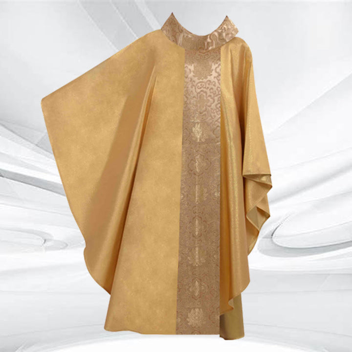 Christianartworkshop Kasel mit goldener Basis und dekorativen Paneelen in verschiedenen Farben - Golden - Einheitsgröße - image 2