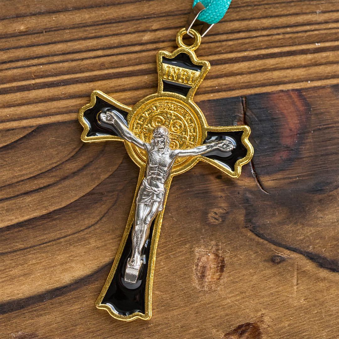 Christianartworkshop Leuchtender türkisfarbener Rosenkranz mit Guadalupe-Kamee: Starker Griff, heiliger Fokus - image 8