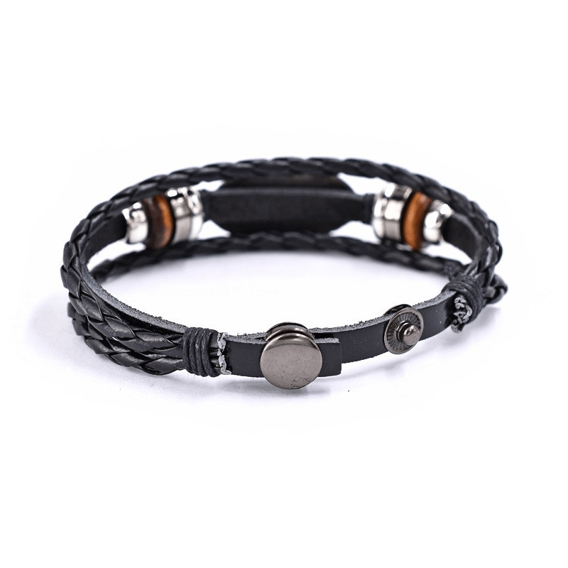 Schwarzes geflochtenes Lederarmband von Christianartworkshop mit der Inschrift „JESUS ​​IST HERR“. - image 8