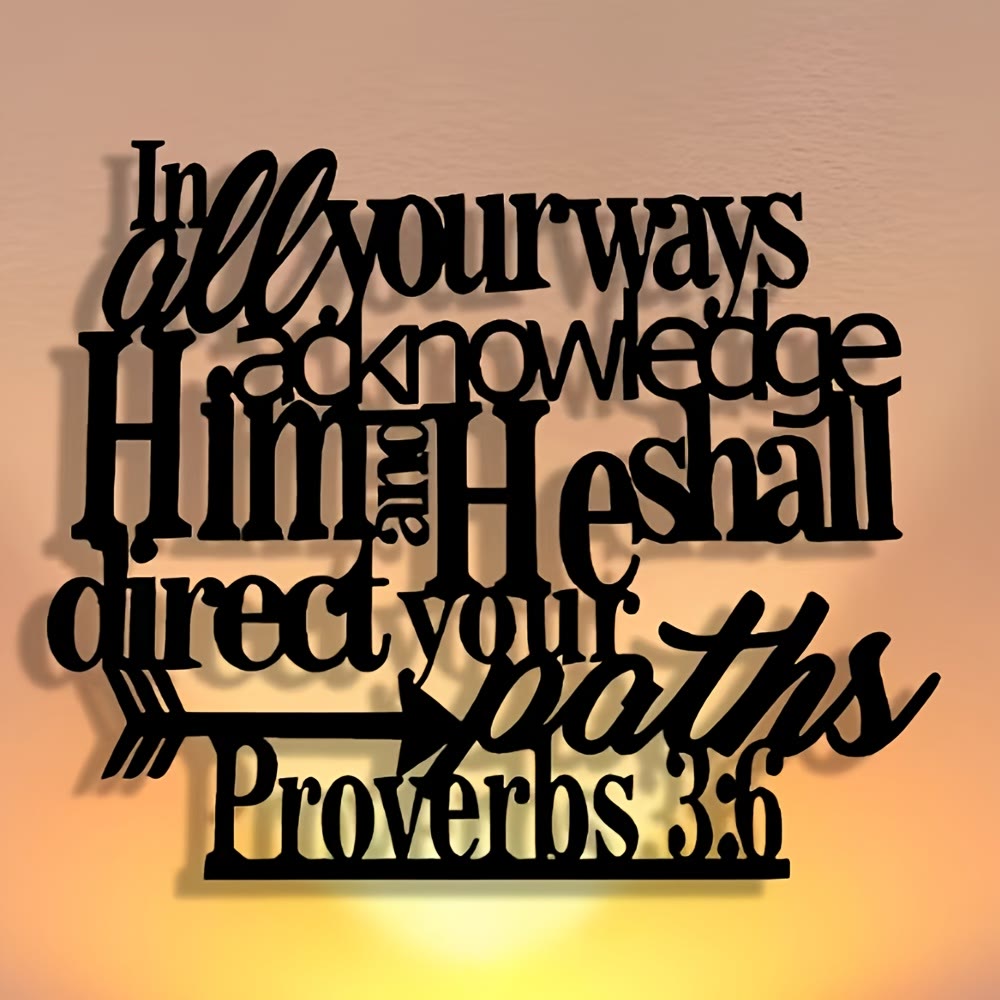 Christianartworkshop Sprüche 3:6 Schwarzes Metall-Wandschild mit Pfeil: Spirituelle Richtung - image 5