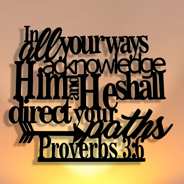 Christianartworkshop Sprüche 3:6 Schwarzes Metall-Wandschild mit Pfeil: Spirituelle Richtung - image 5