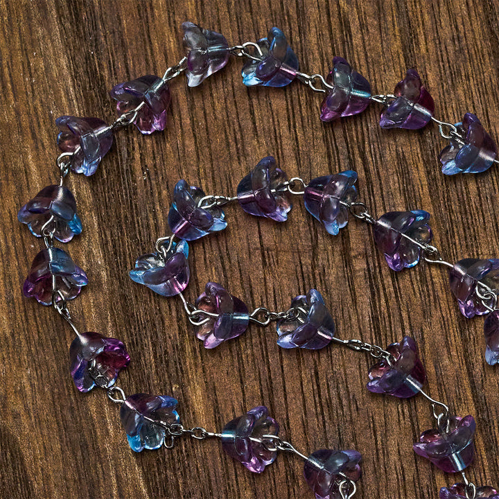 Christianartworkshop Pastel Bloom Maiglöckchen-Glasrosenkranz mit Unserer Lieben Frau: Reine marianische Gnade - image 10