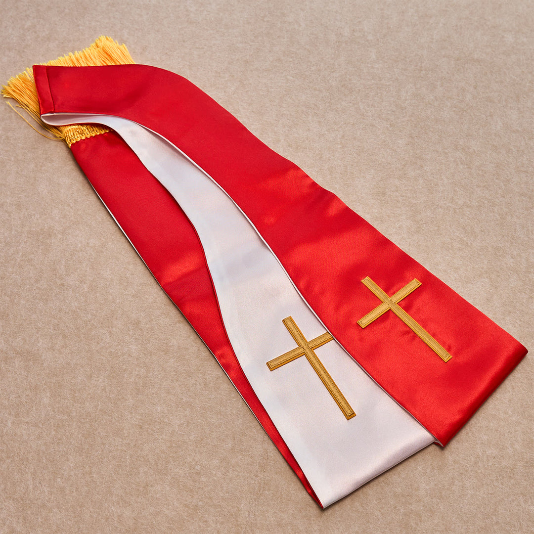 Christianartworkshop Rotgoldenes Kreuz-Segensset mit Madonna und Gallenstein-Rosenkranz: Lebe in Liebe - image 4