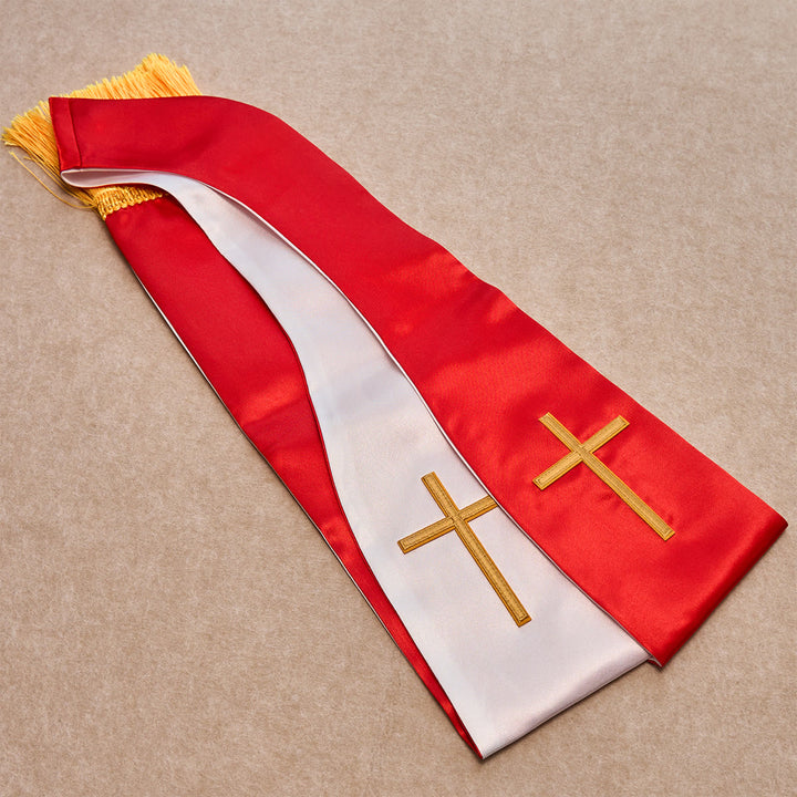 Christianartworkshop Rotgoldenes Kreuz-Segensset mit Madonna und Gallenstein-Rosenkranz: Lebe in Liebe - image 4