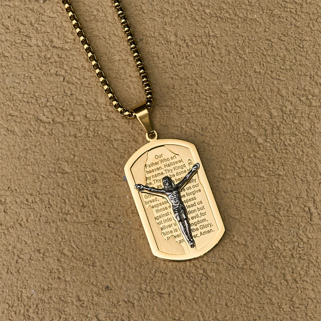 Christianartworkshop Moderne Halskette mit Kreuz und Kreuz, mehrfarbig - Golden & Silber - image 2