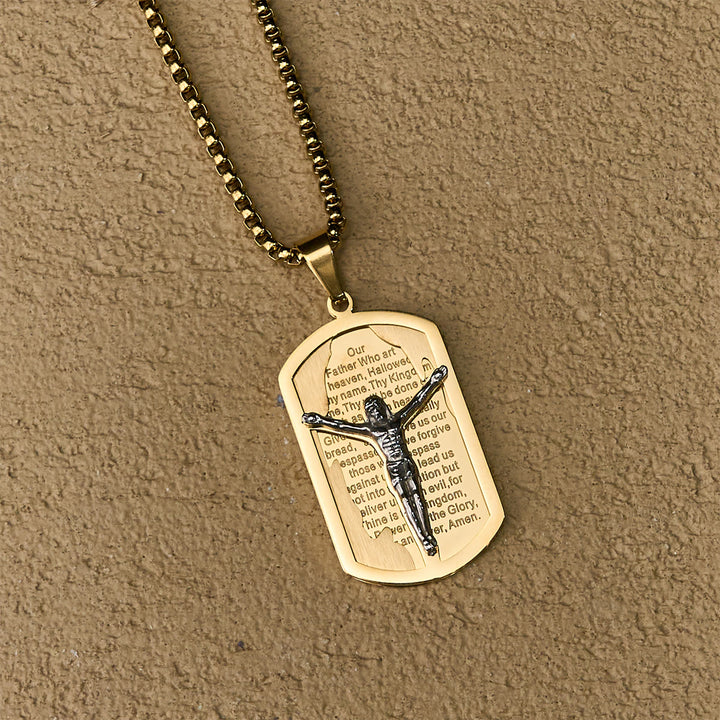 Christianartworkshop Moderne Halskette mit Kreuz und Kreuz, mehrfarbig - Golden & Silber - image 2