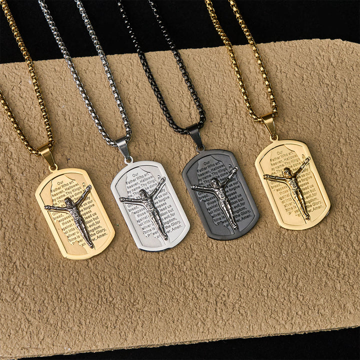 Christianartworkshop Moderne Halskette mit Kreuz und Kreuz, mehrfarbig - Golden - image 0