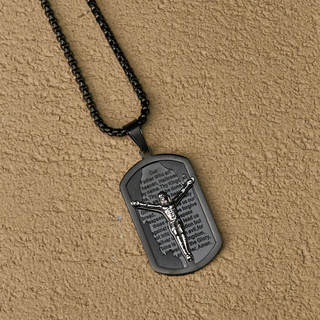 Christianartworkshop Moderne Halskette mit Kreuz und Kreuz, mehrfarbig - Schwarz - image 3