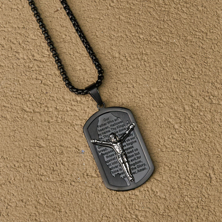 Christianartworkshop Moderne Halskette mit Kreuz und Kreuz, mehrfarbig - Schwarz - image 3