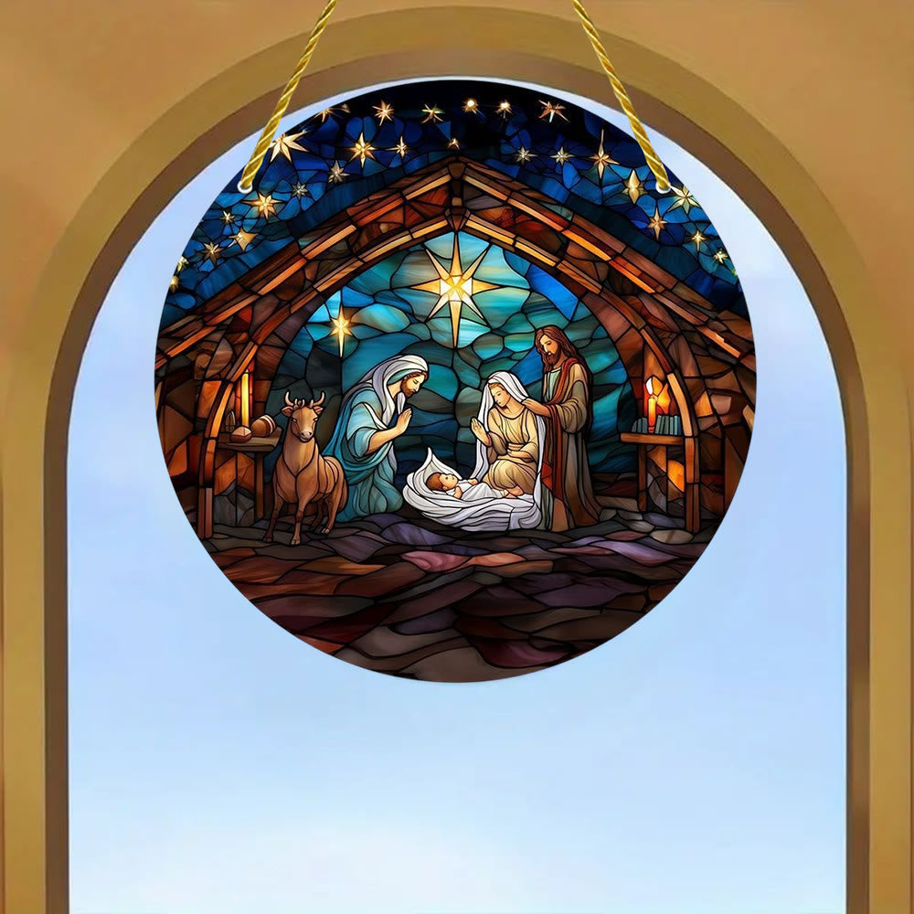 Christianartworkshop 7 ästhetische Stile Kathedrale Mitternachtsblau Krippen-Hängeornamente - G - 7,87''/20 cm - image 6