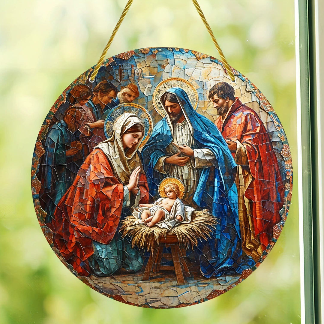 Christianartworkshop Light of Tahe World Collection: Heilige Familie, Anbetungs- und Segensszenen, hängende Ornamente - A - 7,87''/20 cm - image 0