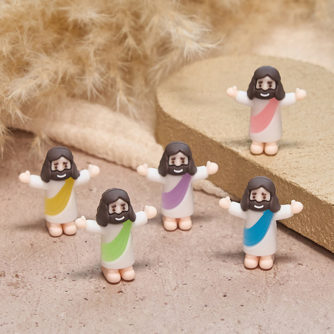 Christianartworkshop 5/10/20/30 Stück Regenbogen-Umarmungen von Jesus: Bunte Mini-Figuren für den täglichen Segen - 30 Stück/Satz - image 0
