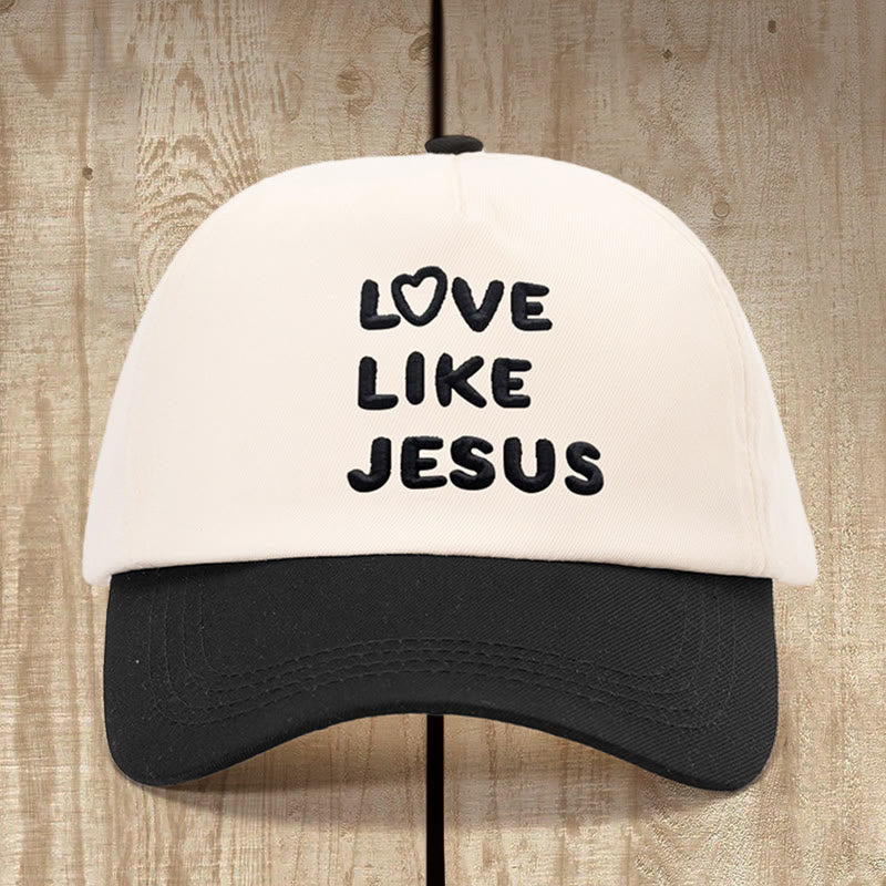 Christianartworkshop Love Like Jesus Warmherziger Hut: Treue Liebe mit sanftem Charme - Beige mit Schwarz - image 1