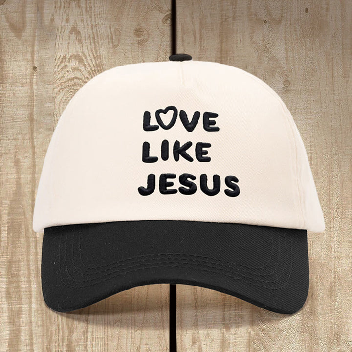 Christianartworkshop Love Like Jesus Warmherziger Hut: Treue Liebe mit sanftem Charme - Beige mit Schwarz - image 1