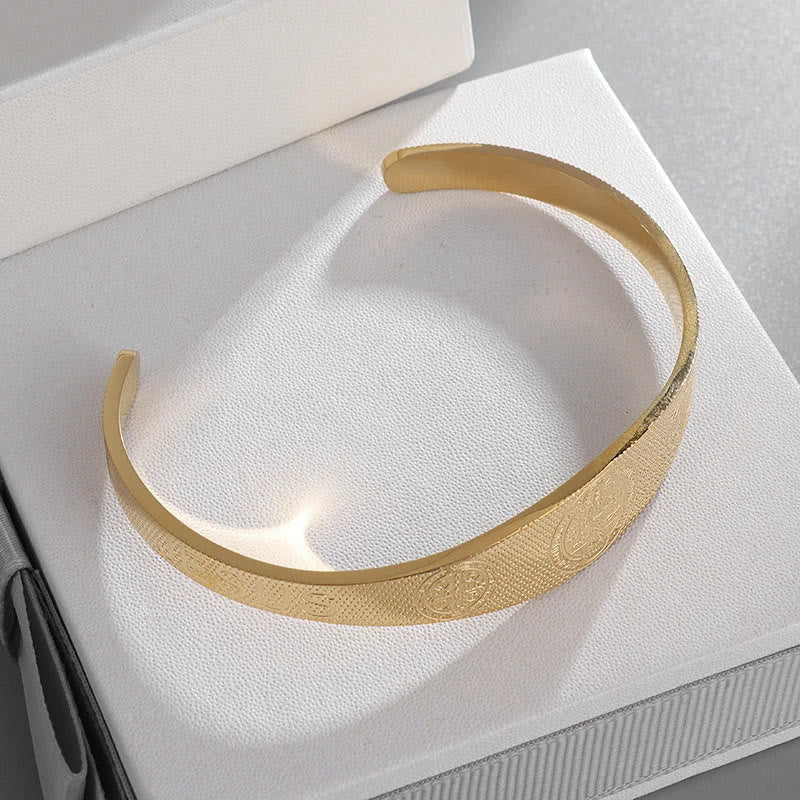 Christianartworkshop Armreif „Frieden und Schutz“ des Heiligen Benedikt in Gold und Silber - image 2