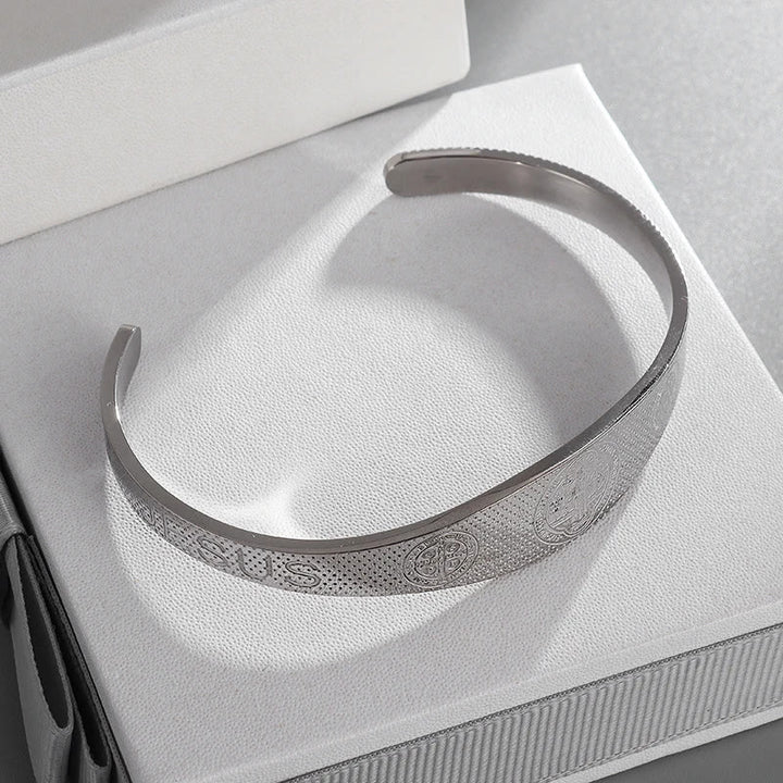 Christianartworkshop Friedens- und Schutz-Armband „St. Benedikt“ in Gold und Silber - image 5