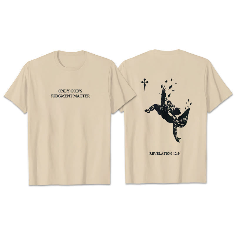 Christianartworkshop – T-Shirt mit Aufdruck „Only God's Judgment Matter“ (nur Gottes Urteil zählt) - Beige - 2XL - image 8