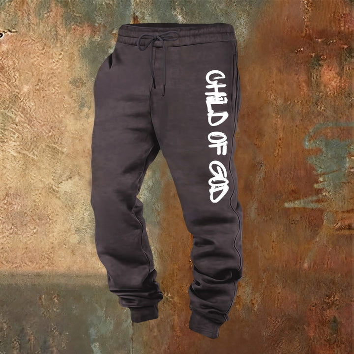 Christianartworkshop – Jogginghose mit Glaubenszitat „Kind Gottes“ und fettgedruckten Buchstaben - Dunkelgrau - 2XL - image 20