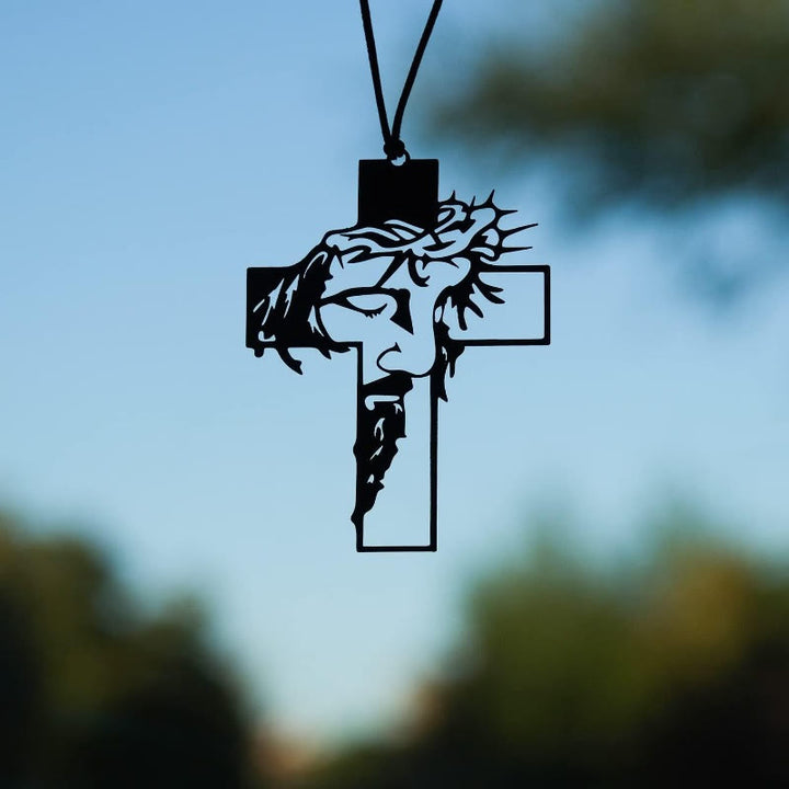 Christianartworkshop Reisebegleiter Jesus Dornenkrone Kreuz Autoanhänger - image 3