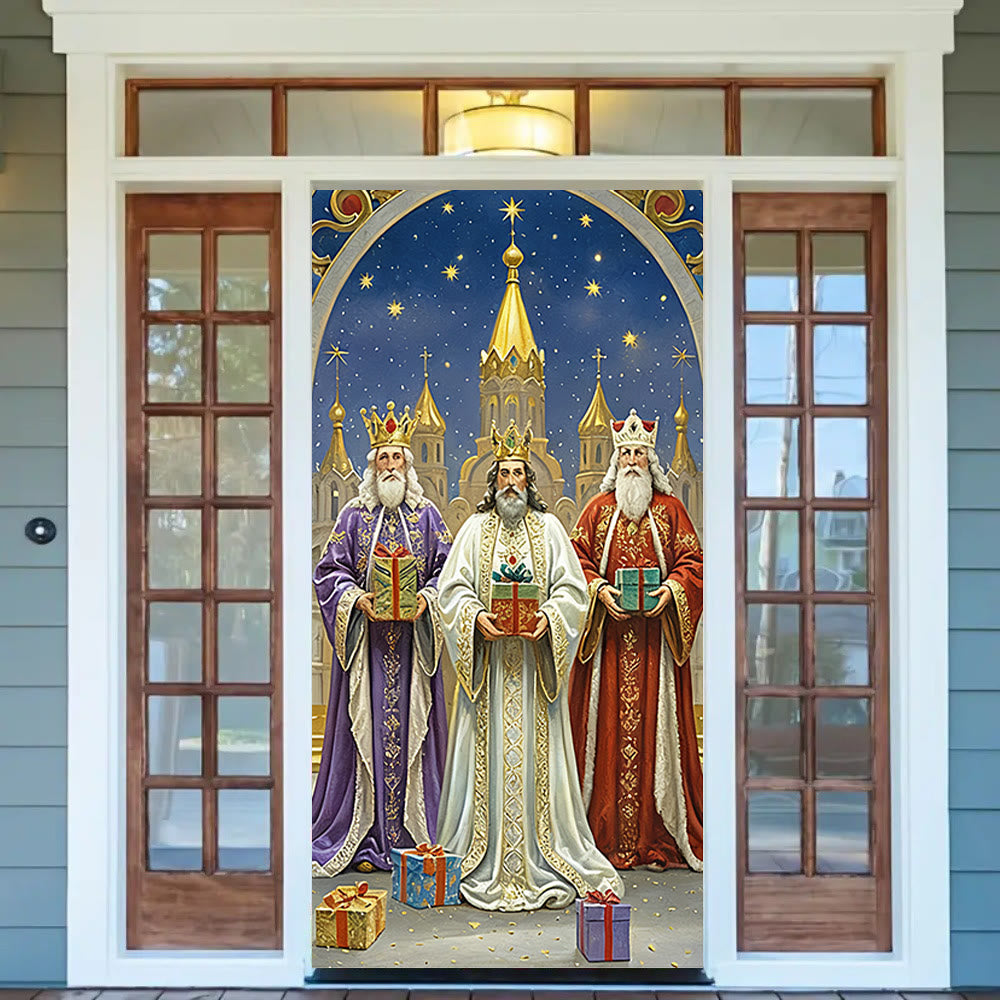 Christliche Kunstwerkstatt: Türvorhang „Heilige Drei Könige“ – Weihnachtsglaube & Festlicher Segen - image 2