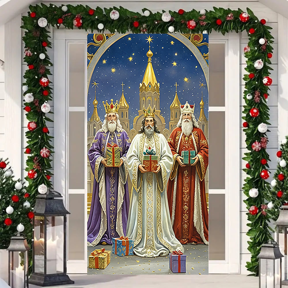 Christliche Kunstwerkstatt: Türvorhang „Heilige Drei Könige“ – Weihnachtsglaube & Festlicher Segen - image 3