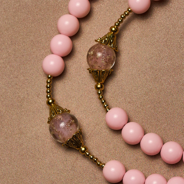 Eleganter Rosenkranz mit rosa Perlen und der Göttlichen Barmherzigkeit für spirituellen Trost von Christianartworkshop - image 5