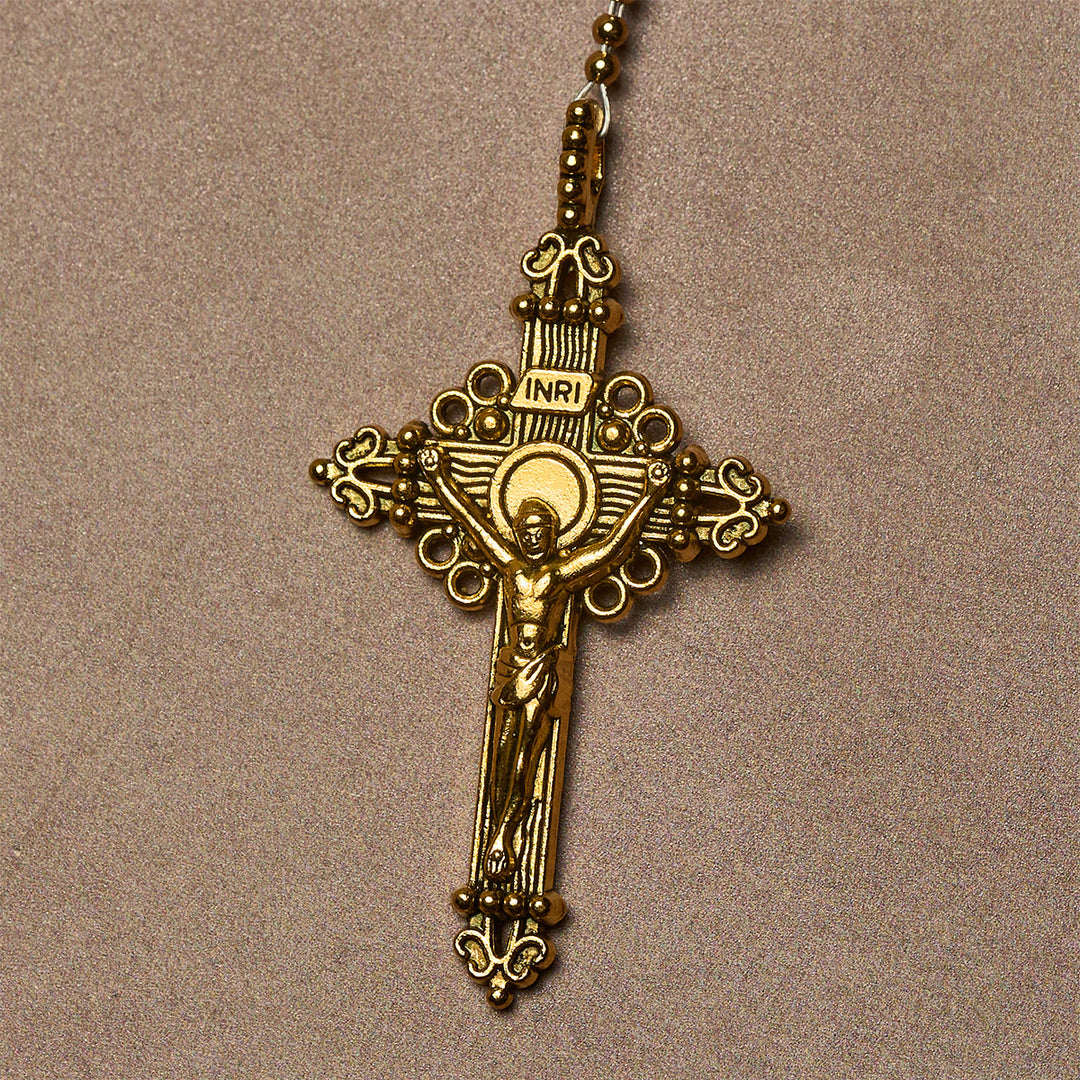 Eleganter Rosenkranz mit rosa Perlen und der Göttlichen Barmherzigkeit für spirituellen Trost von Christianartworkshop - image 7