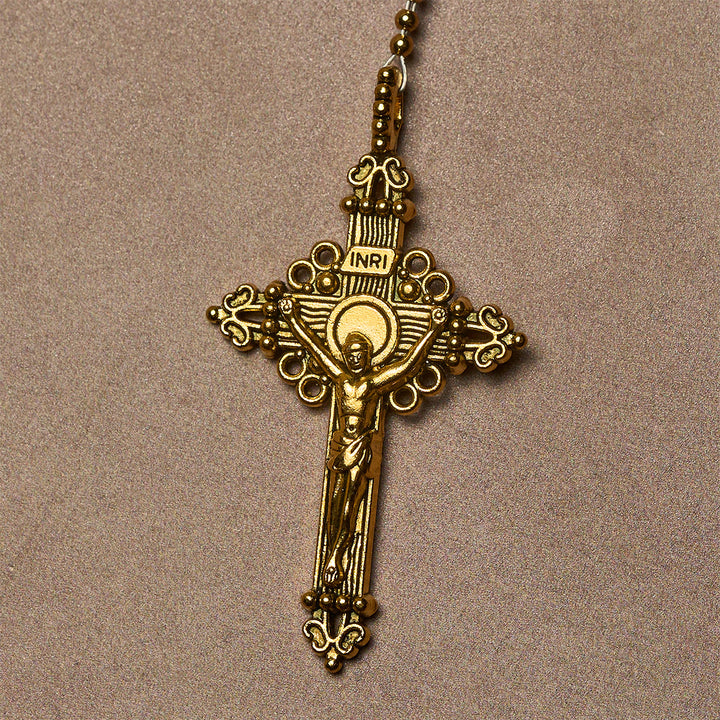 Eleganter Rosenkranz mit rosa Perlen und der Göttlichen Barmherzigkeit für spirituellen Trost von Christianartworkshop - image 7