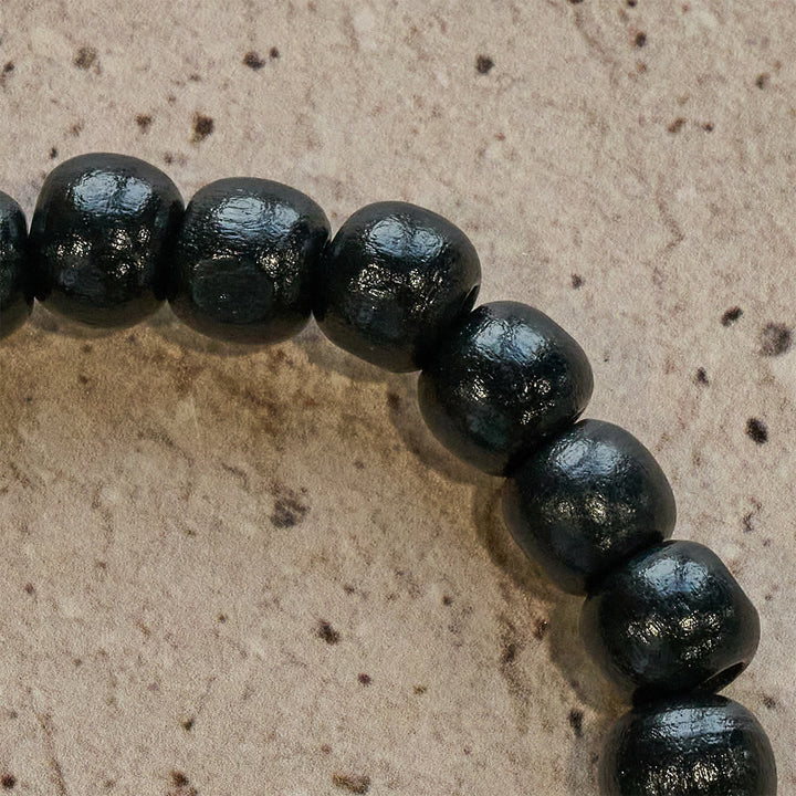 Christianartworkshop Schwarzes handgefertigtes Gebetsarmband aus Holz mit zwei Jerusalemkreuzen - image 6