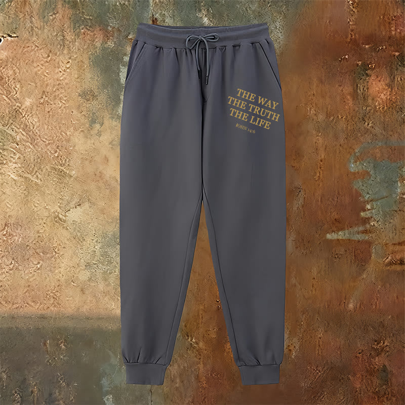 Christianartworkshop Glaube in Bewegung Johannes 14,6 Zitat Jogginghose: Lebe das Versprechen - image 18