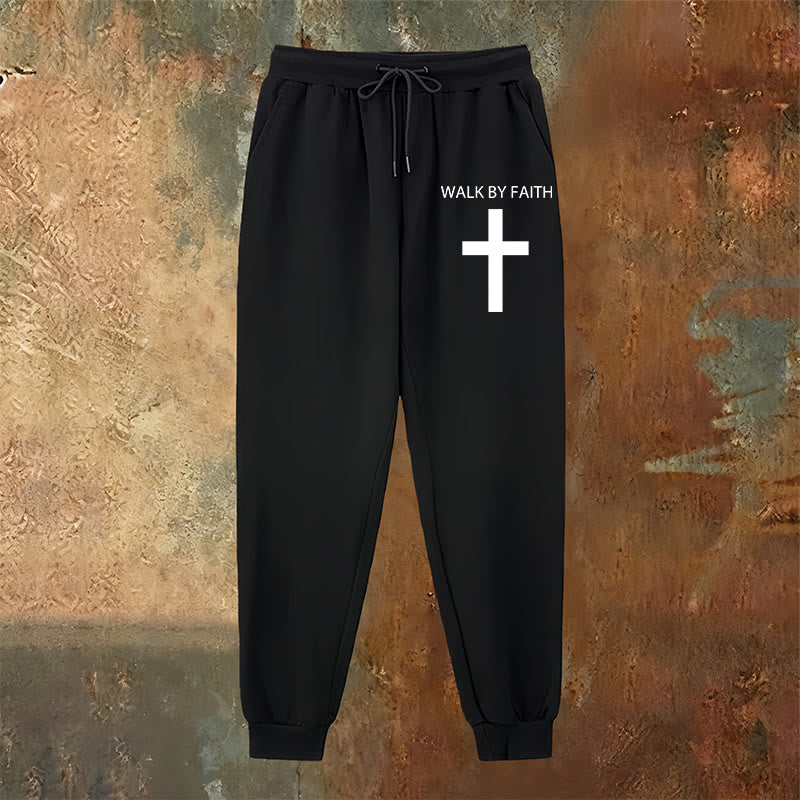 Christianartworkshop Revival Streetwear Walk by Faith Jogginghose: Kreuz am Bein - image 2